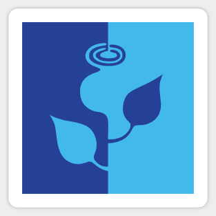 Flower, blue abstraction Sticker